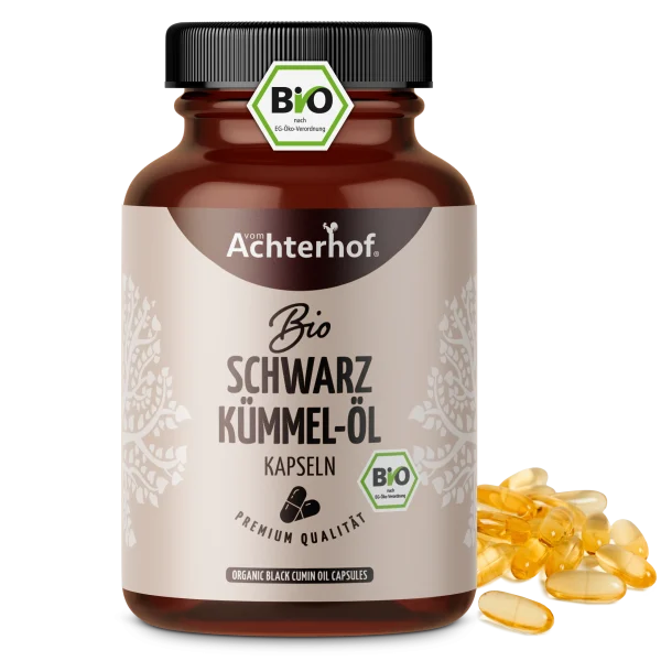 vom Achterhof BIO Schwarzkümmel-Öl Kapseln 400 Kapseln