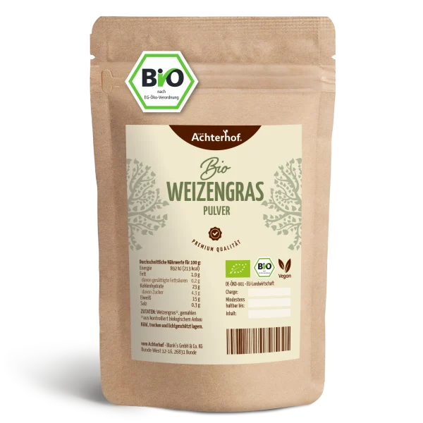 vom Achterhof BIO Weizengras Pulver 500g