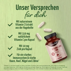 vom Achterhof Vitamin C und Zink Kapseln 120 Kapseln – Bild 5